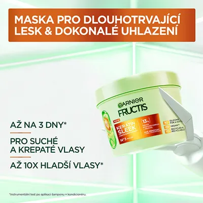 Maskë për flokë Keratin Sleek Garnier, 370 ml - 4