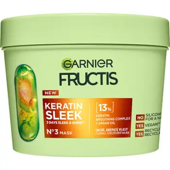 Maskë për flokë Keratin Sleek Garnier, 370 ml