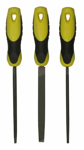 Set lima Stanley 22-445, 3 copë, 150mm, trekëndore të sheshta të rrumbullakëta