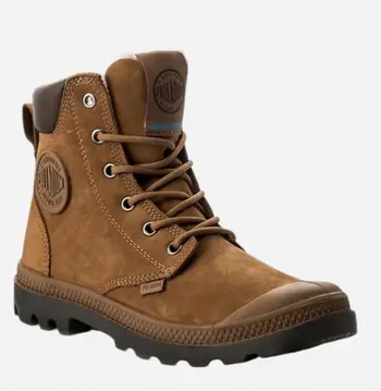 Çizme Palladium Pampa Sport Cuff WPS, të papërshkueshme nga uji, me lesh të brendshëm, kafe