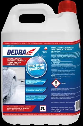 Shkumë aktive për vetura Dedra Active Foam, 5L, larje me dorë dhe presion