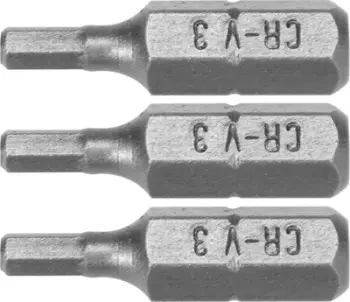 Majë e kaçavidës Dedra Hex, H3 x 25 mm, 3 copë