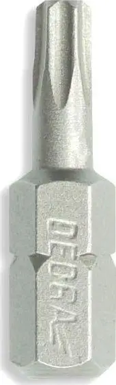 Majë shpuese për kaçavidë Dedra Torx T10x25mm (18A03T100-10), 10 copë, të argjenta