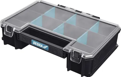 Kuti organizuese Dedra Multi Organizer Toolbox, sistem SAS, plastike, e zezë - 1