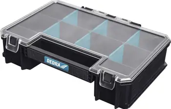 Kuti organizuese Dedra Multi Organizer Toolbox, sistem SAS, plastike, e zezë
