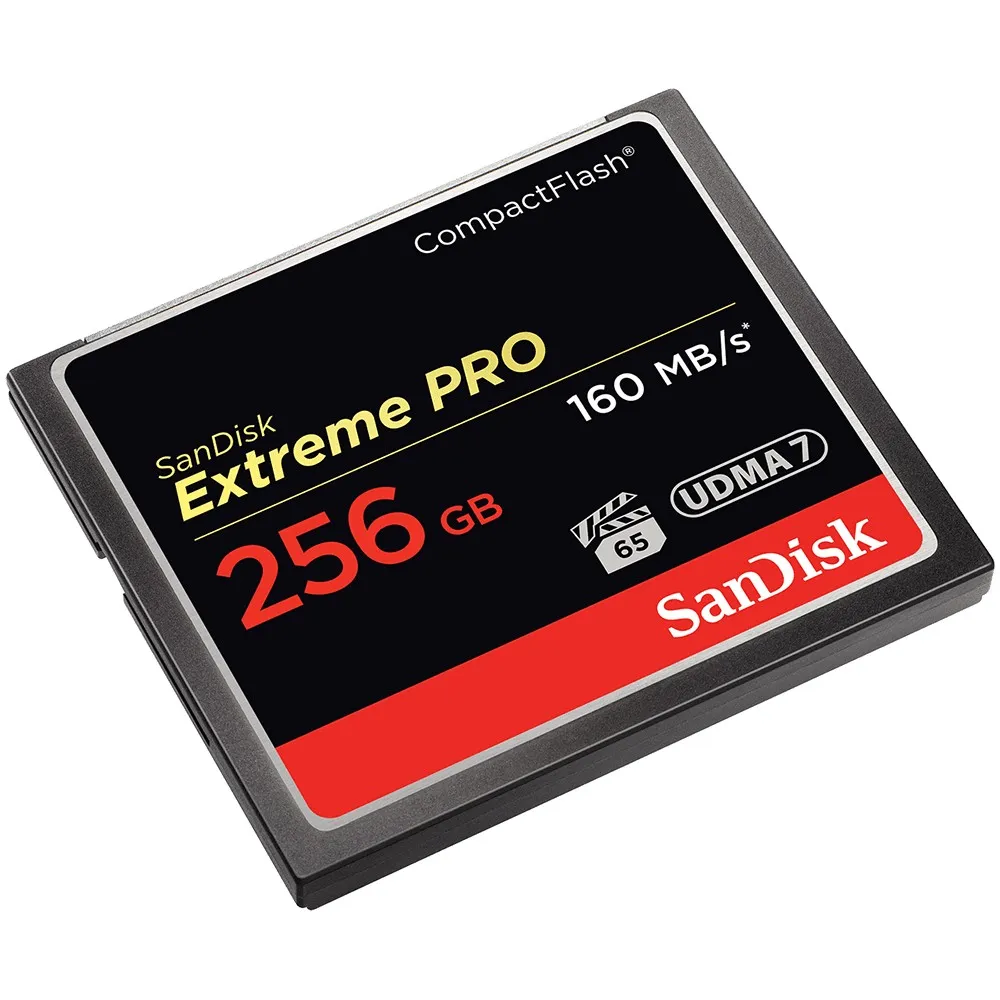 Kartë memorje SanDisk Extreme PRO Compact Flash, 256GB, deri 160MB/s, e zezë - 1