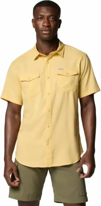 Këmishë Columbia Utilizer II Solid, me mëngë të shkurtra, poliester, e verdhë