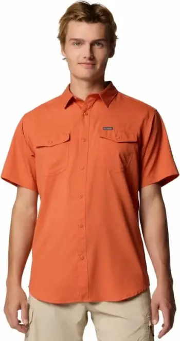 Këmishë Columbia Utilizer II, mëngë të shkurtra, poliestër, portokalli