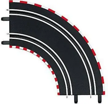 Lodër pistë veturash Carrera Curve 1/90, 2 copë, e zezë