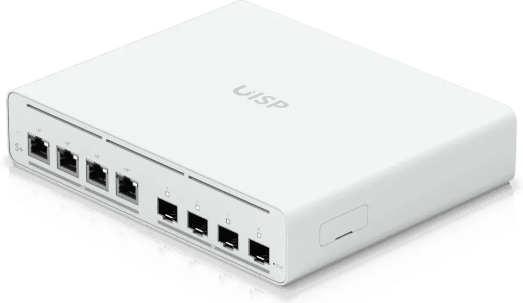 Switch Ubiquiti UISP-S-PLUS, Managed, 2.5G Ethernet, PoE, Rack 1U, i bardhë - 1