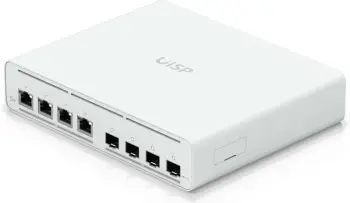 Switch Ubiquiti UISP-S-PLUS, Managed, 2.5G Ethernet, PoE, Rack 1U, i bardhë