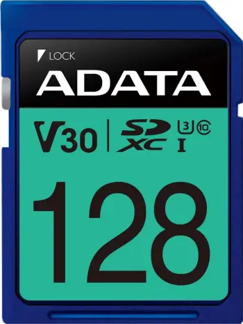 Kartelë memorie ADATA Premier Pro SDXC 128GB, 100R/80W, UHS-I, U3, Class 10, V30, A2