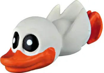 Lodër për qen Trixie Duck, 12cm, lateks, e bardhë