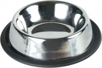 Tas metalik për mace Trixie, 0.3L, çelik inoks, argjendtë