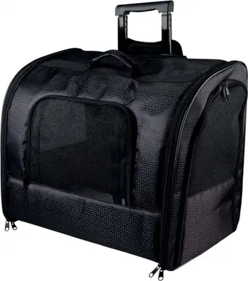 Çantë transporti me rrota Trixie Wheeled Bag for Dog, 44x30x40cm, për qen deri 10 kg, e zezë
