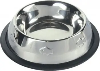 Tas metalik për mace Trixie, çelik inox, i argjendtë