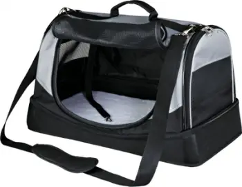 Çantë transportuese për qen Trixie Holly, 50 x 30 x 30cm, e zezë / e hirtë
