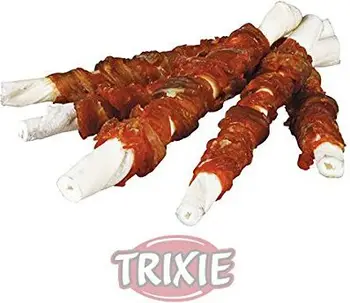 Shkop përtypës për qen Trixie Denta Fun, mish bualli, 12 cm, 5 copë