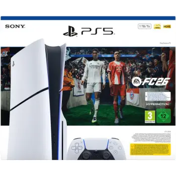 Sony PlayStation 5 Slim DISC FC26 Edition – 1TB – e bardhë