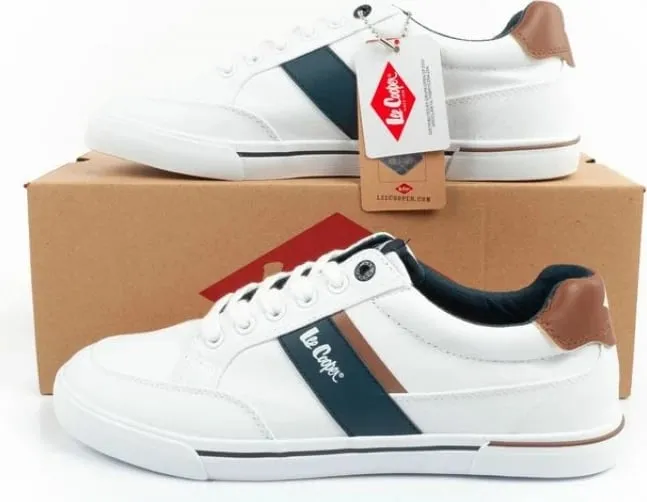Këpucë për meshkuj Lee Cooper, të bardha - 10