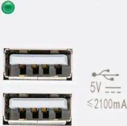 Prizë muri Maclean MCE728W, 2x USB, 2.1A, e bardhë