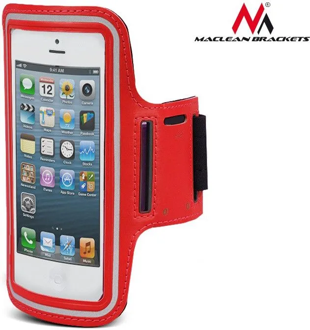 Mbajtëse për celular Maclean, 4.8", e kuqe - 1