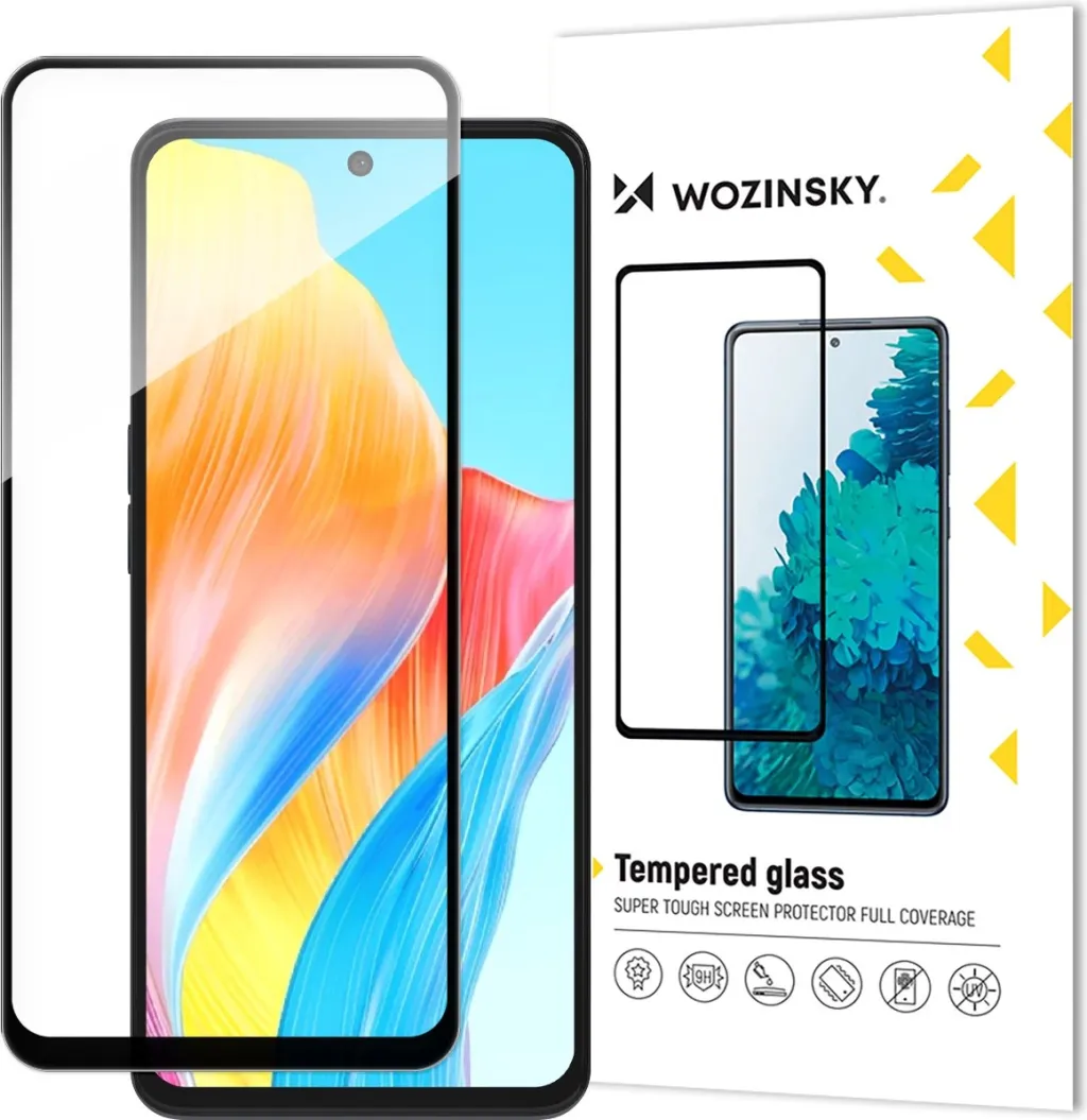 Xham i temperuar Wozinsky për Realme 11, Full Glue, me kornizë, i zi - 1
