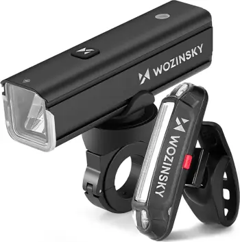 Set drita biçiklete Wozinsky WSBLB3, 1000 lm/100 lm, USB-C, e zezë