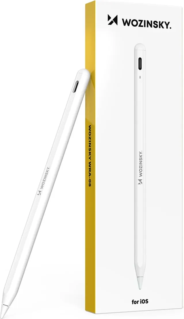 Stylus Wozinsky WRA-08 për iPad, USB-C Fast Charging, Bardhë - 1