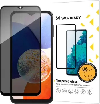 Xham mbrojtës Wozinsky Privacy Glass Samsung Galaxy A13, Anti Spy, kornizë e zezë
