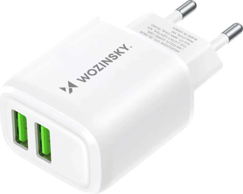 Karikues muri Wozinsky CUWCW, 2 x USB-A, 2.4A, i bardhë - 2