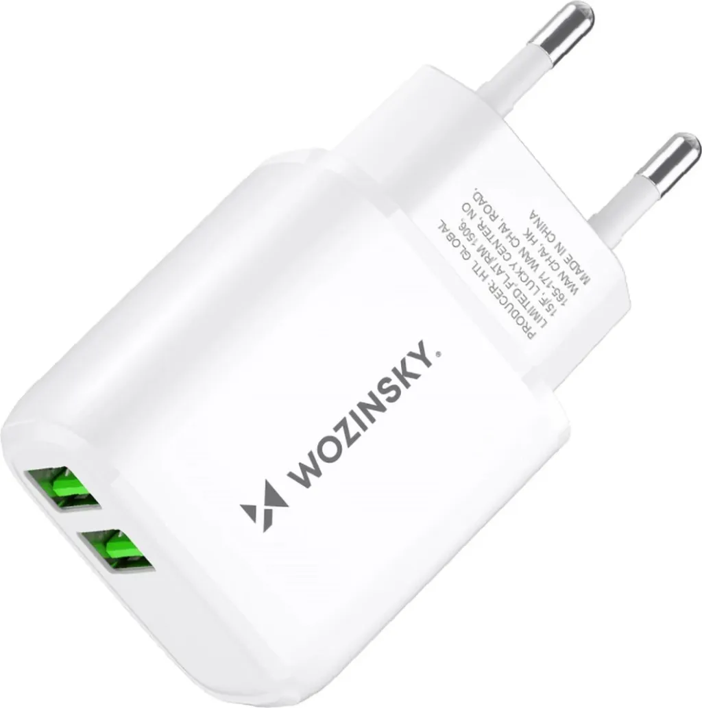 Karikues muri Wozinsky CUWCW, 2 x USB-A, 2.4A, i bardhë - 4