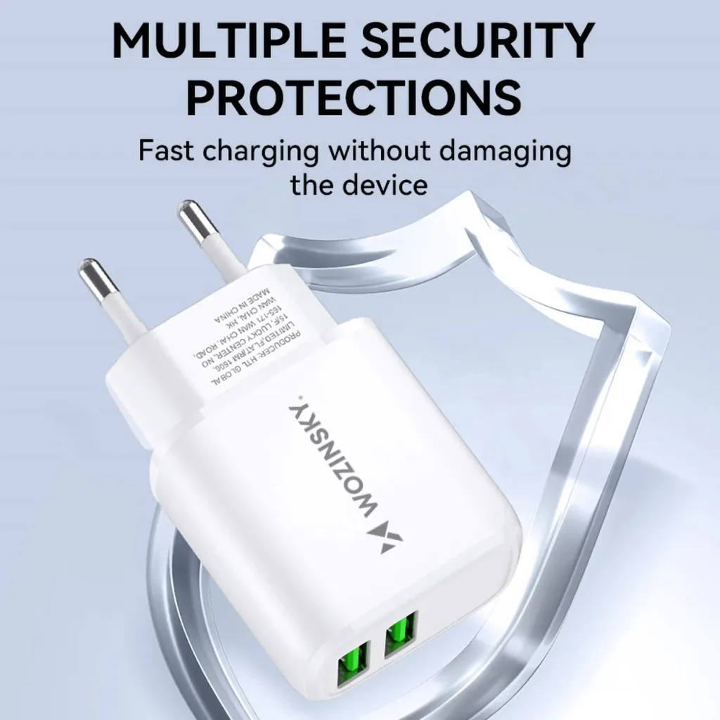 Karikues muri Wozinsky CUWCW, 2 x USB-A, 2.4A, i bardhë - 7