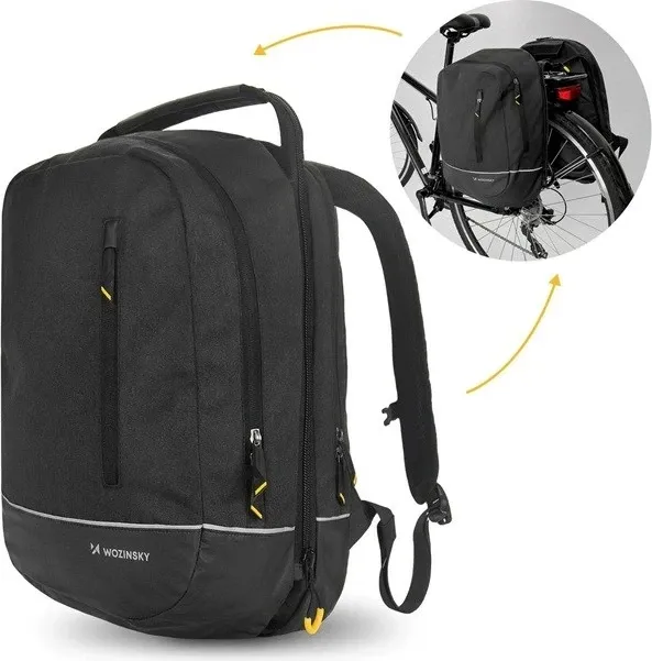 Çantë biçiklete/shpinore Wozinsky WBB30BK, 30L, e zezë - 8
