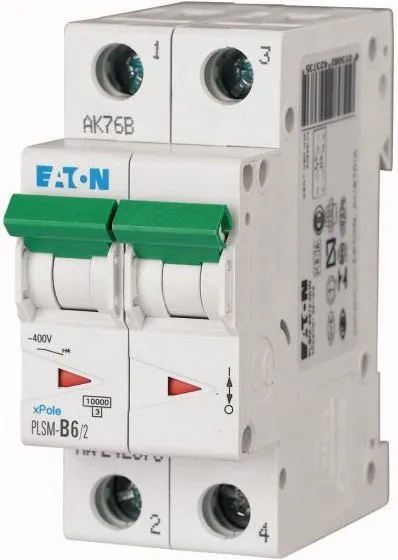 Ndërprerës Eaton C6/2-MW, 2P, C, 6A, 10kA, AC, i hirtë - 1