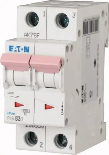 Automat elektrik Eaton PL6 C16, 2P, 16A 6kA, AC
