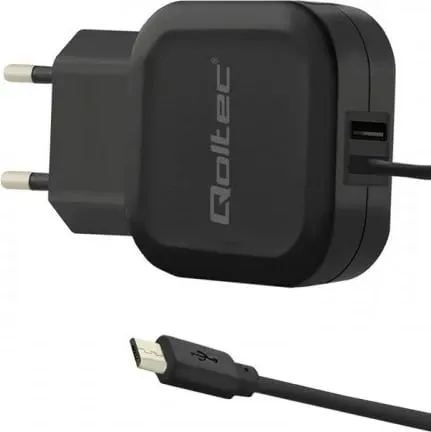 Karikues Qoltec 50189 për pajisje mobile, i brendshëm, i zi - 1