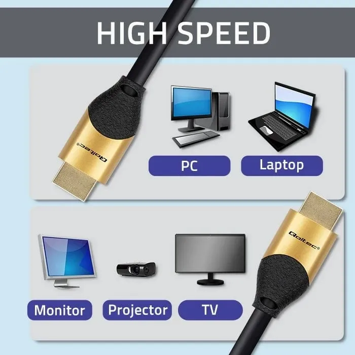 Kabllo HDMI Qoltec 50357, Ultra high speed 8K, 5m, Ari - 3