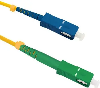 Kabllo optike Qoltec Patchcord SC/APC SC/UPC, SM 9/125 G652D, 2m, e verdhë