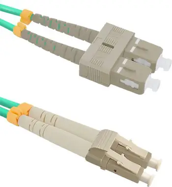 Kabëll optik patchcord Qoltec LC UPC në SC UPC, MM 50/125 OM4, 5m, lejla