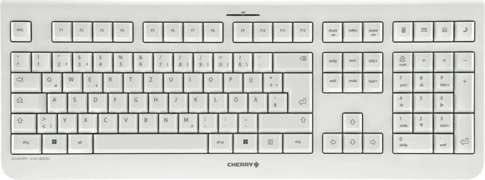 Tastierë Cherry KW 3000, Wireless, QWERTZ, Bardhë - 1