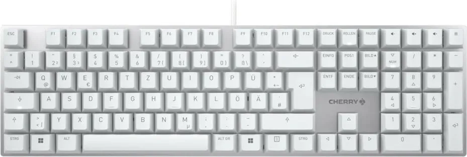 Tastierë mekanike Cherry KC 200 MX, Full-size, Wired, USB, QWERTZ, Silver, White - 1