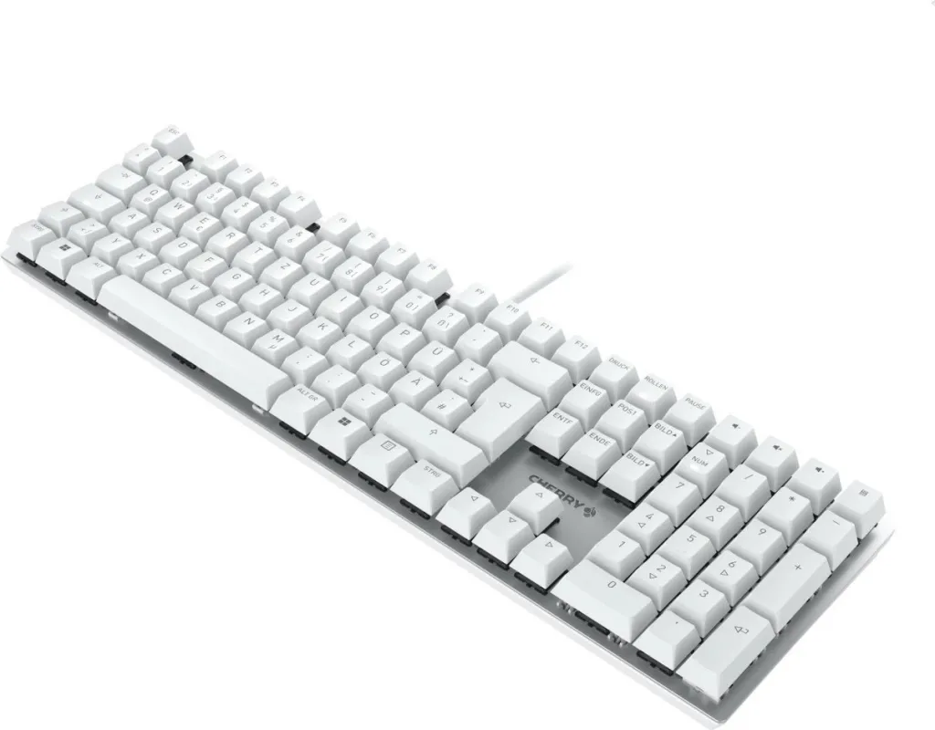 Tastierë mekanike Cherry KC 200 MX, Full-size, Wired, USB, QWERTZ, Silver, White - 2
