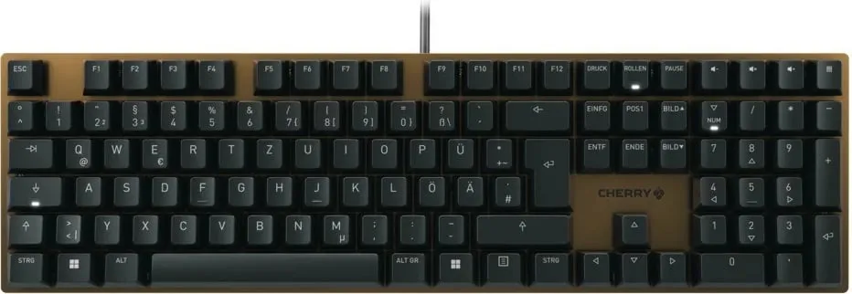 Tastierë mekanike Cherry KC 200 MX, USB, QWERTZ, e zezë, bronz - 1