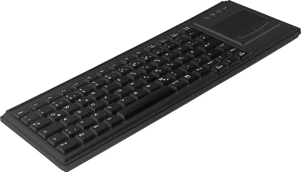 Tastierë Cherry AK-4400-G me touchpad, PS/2, QWERTZ, e zezë - 2