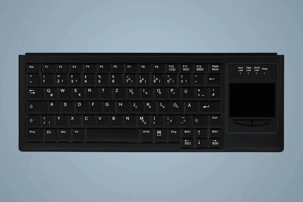 Tastierë Cherry AK-4400-G me touchpad, PS/2, QWERTZ, e zezë - 3