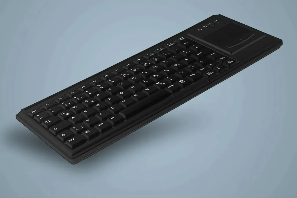 Tastierë Cherry AK-4400-G me touchpad, PS/2, QWERTZ, e zezë - 4