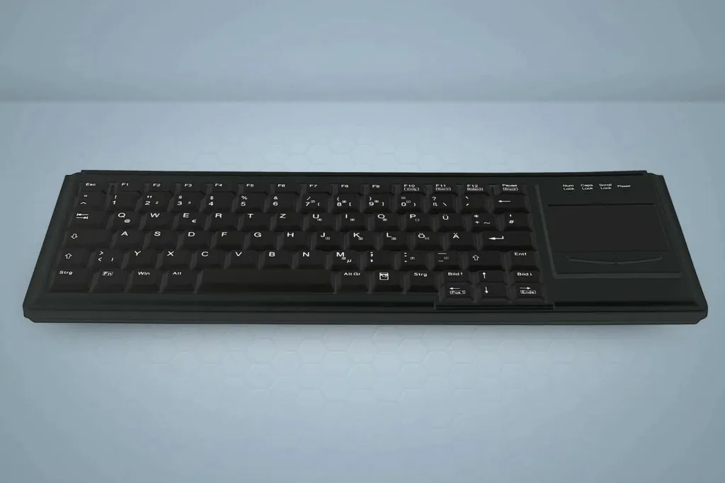 Tastierë Cherry AK-4400-G me touchpad, PS/2, QWERTZ, e zezë - 5