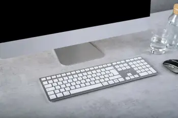 Tastierë Cherry KW 9100 SLIM për Mac, Wired & Wireless, USB + Bluetooth, QWERTZ, Argjendtë