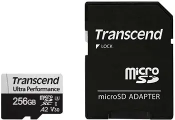 Kartë memorie Transcend 340S MicroSDXC 256 GB Klasa 10 UHS-I / U3 A2 V30
